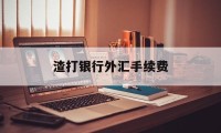 渣打银行外汇手续费(渣打银行境内外币汇款)